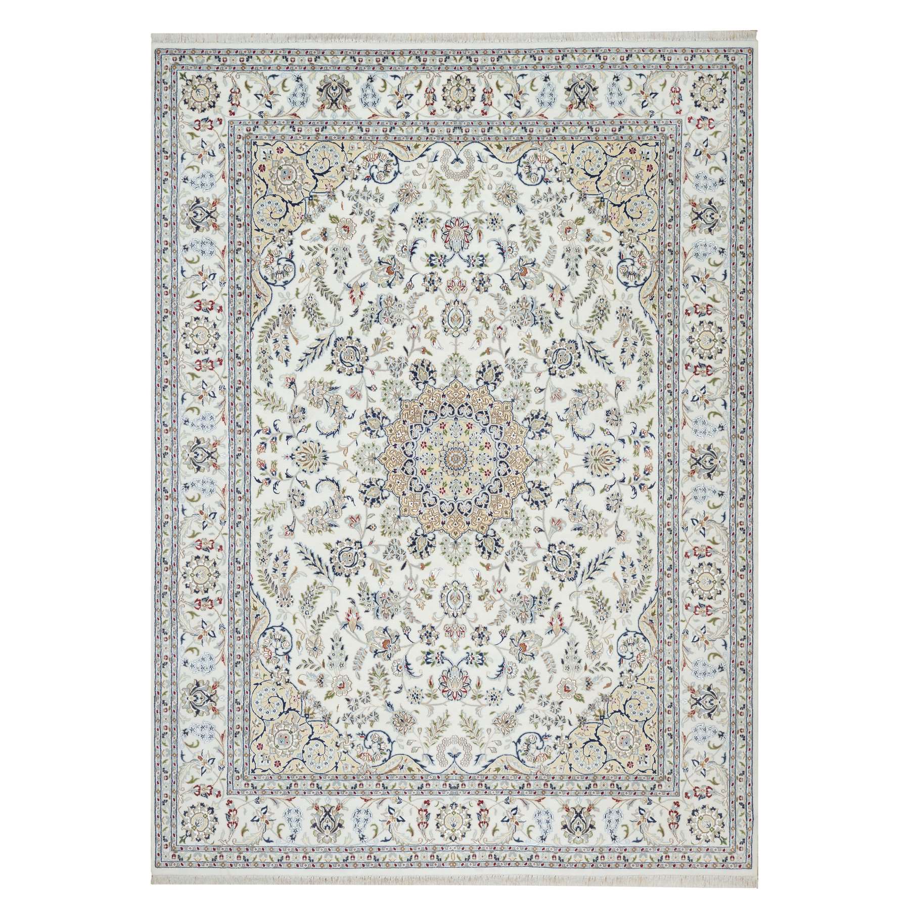 Traditional Silk Hand-Knotted Area Rug 9'0